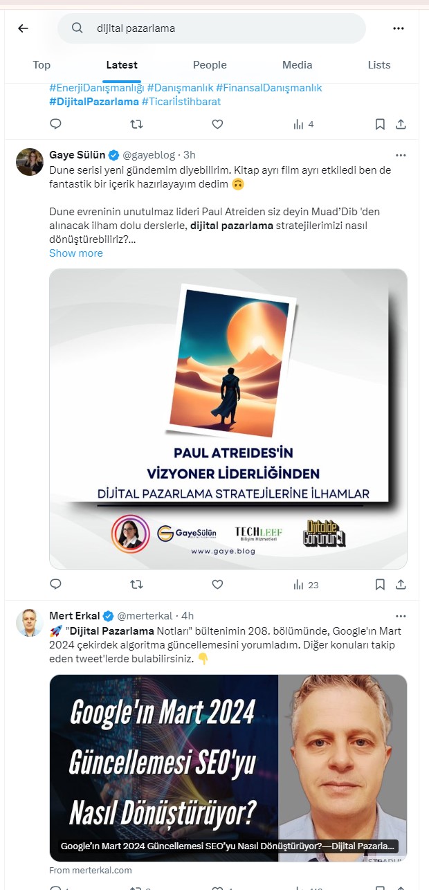 Twitter Arama Sonucu Twitter SEO Nedir? Nasıl Yapılır? Twitter Arama Sonucu