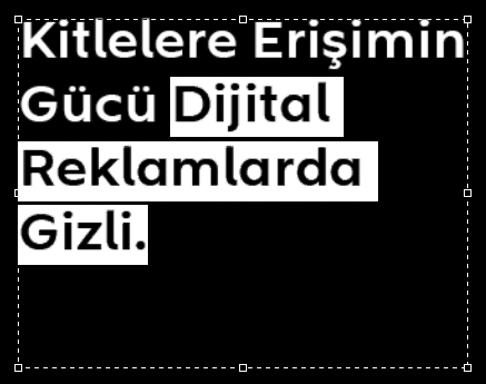 Reklam Yazisi ana sayfa şablon