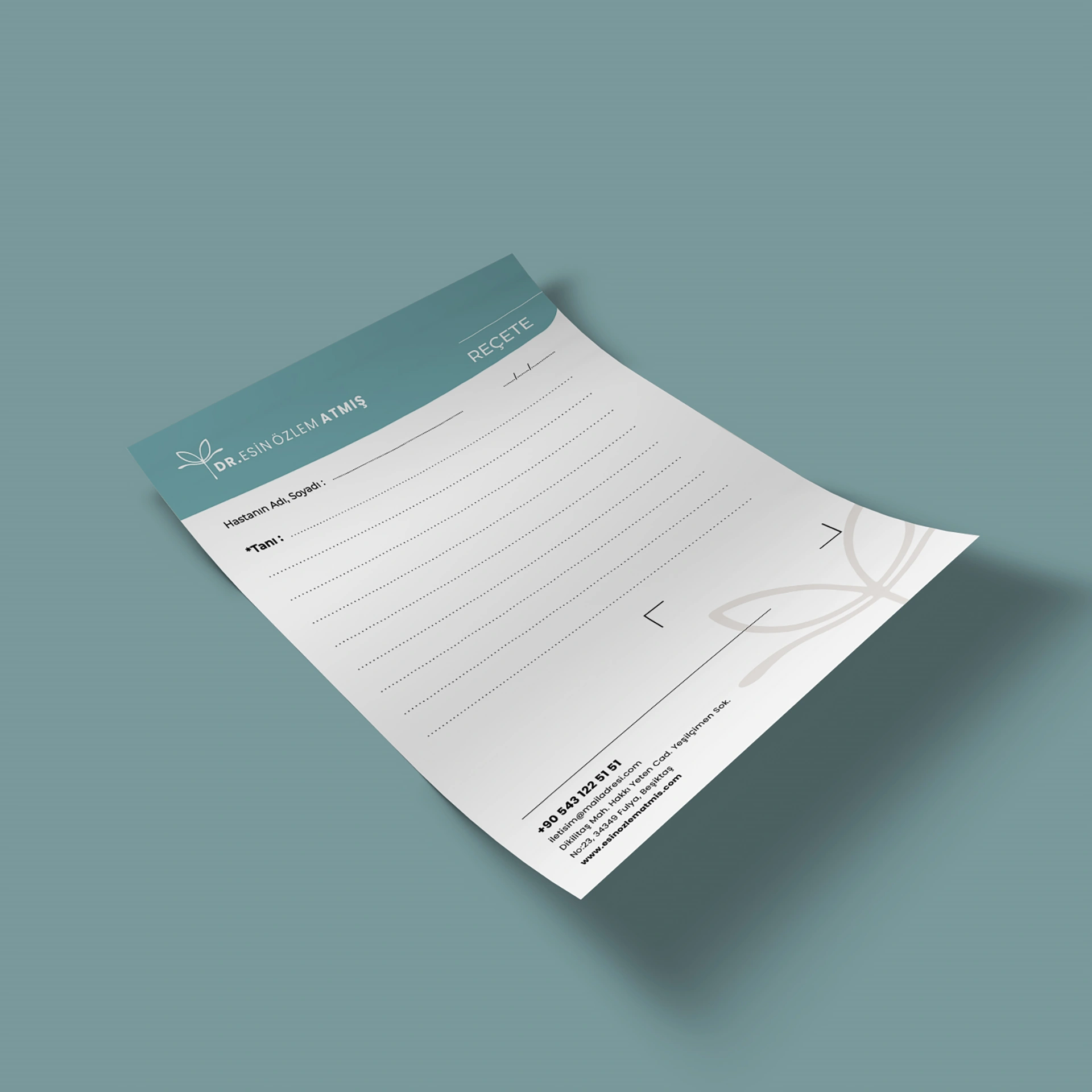 Esin Özlem Atmiş reçete 1 Briefpapier & Rezepte für Ärzte und Kliniken