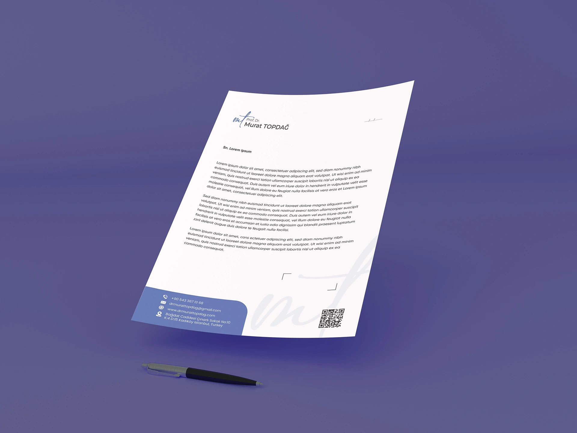 Murat Topdağ Antetli 1 Briefpapier & Rezepte für Ärzte und Kliniken