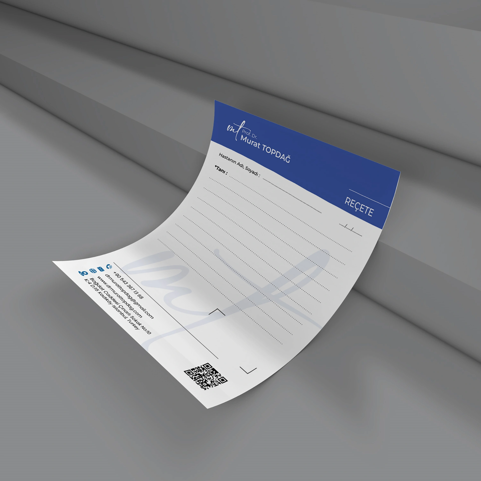 Murat Topdağ reçete 1 Briefpapier & Rezepte für Ärzte und Kliniken