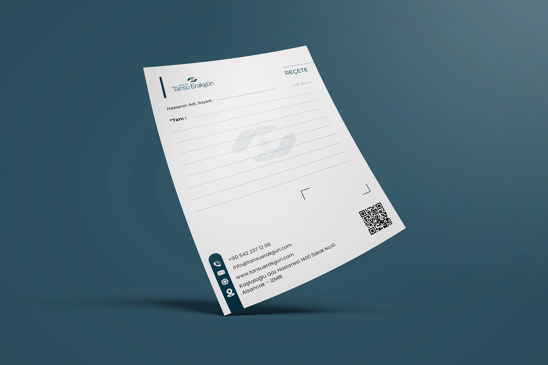 Tansu Erakgün Reçete 1 Briefpapier & Rezepte für Ärzte und Kliniken
