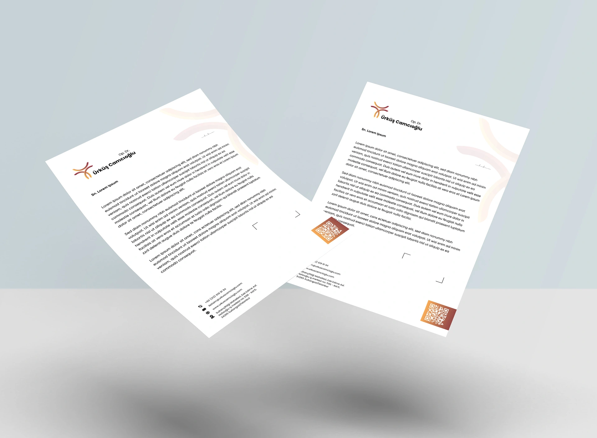 Ürküş Camcioğlu Antetli 1 Briefpapier & Rezepte für Ärzte und Kliniken