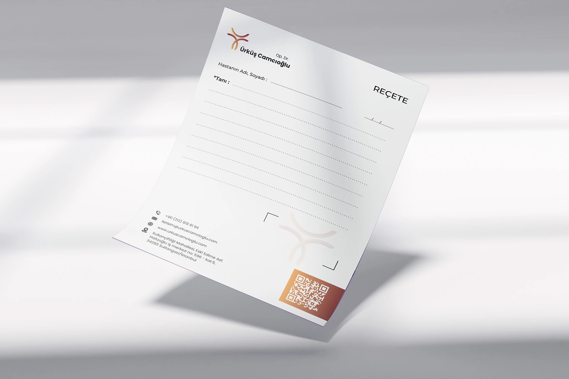 Ürküş Camcioğlu reçete 1 Briefpapier & Rezepte für Ärzte und Kliniken