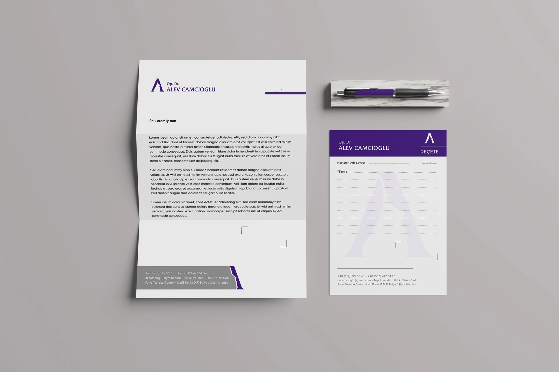 alevcamcioglu antetli recete 1 Briefpapier & Rezepte für Ärzte und Kliniken