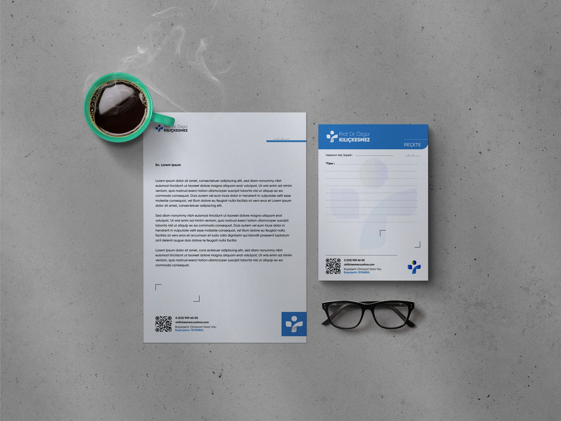 ozgurkilickesmez antetli recete 1 Briefpapier & Rezepte für Ärzte und Kliniken