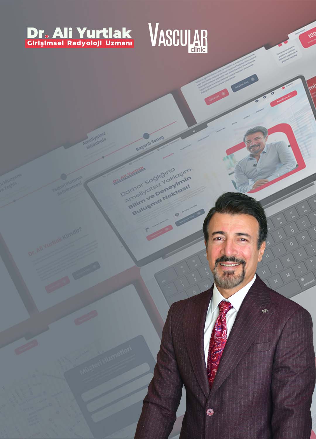 vascular portfolyo dikey ana sayfa şablon